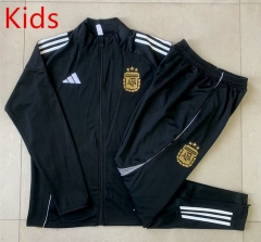 25-26 Argentina Black Kids/Youth Soccer Jacket Uniform-815