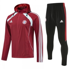 25-26 Bayern München Red Thailand Soccer Coat Uniform With Hat-4627