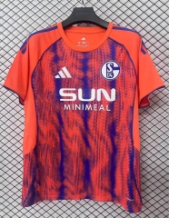 （S-4XL）2025-2026 Schalke 04 2nd Away Orange&Blue Thailand Soccer Jersey AAA-2044