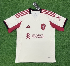 (S-4XL) 25-26 Liverpool Away Beige Thailand Soccer Jersey AAA-403