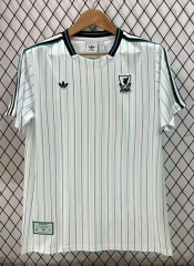Retro Version 25-26 Liverpool White&Green Thailand Soccer Jersey AAA-9070