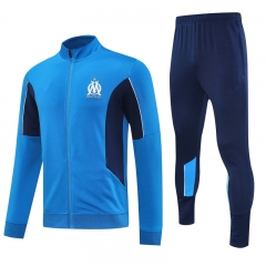 25-26 Olympique Marseille Camouflage Blue Thailand Soccer Jacket Uniform-4627