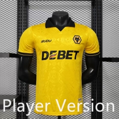 Player Version 25-26 Wolverhampton Wanderers Home Yellow Thailand Soccer Jersey AAA-888
