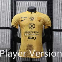 Player Version 2025-2026 Al Ittihad Saudi 2nd Away Yellow Thailand Soccer Jersey AAA-888