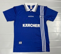 Retro Version 96-97 Schalke 04 Home Blue Thailand Soccer Jersey AAA-503