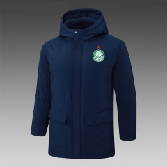 2024-2025 SE Palmeiras Royal Blue Cotton Coat With Hat-815