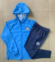 2025-2026 Manchester City Light Blue Thailand Soccer Coat Uniform With Hat-815