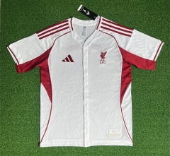 (S-4XL) 25-26 Liverpool White Thailand Baseball Jersey AAA-403