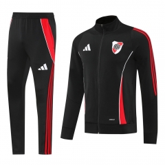 25-26 CA River Plate Black Thailand Soccer Jacket Uniform-LH