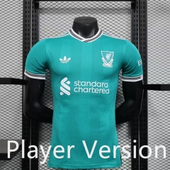 Player Version 25-26 Liverpool 2nd Away Green Thailand Soccer Jersey AAA-888
