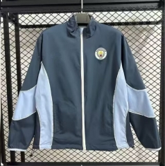 (S-3XL) 25-26 Manchester City Blue Soccer Trench Coat-GB