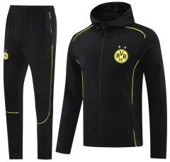 2024-2025 Borussia Dortmund Black Thailand Soccer Jacket Uniform With Hat-LH
