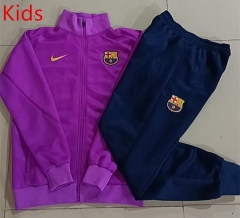25-26 Barcelona Purple Kids/Youth Soccer Jacket Uniform -815