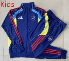 2025-2026 Arsenal Colorful Blue Kids/Youth Soccer Jacket Uniform-815