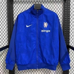 25-26 Chelsea Blue Thailand Soccer Trench Coat-8268