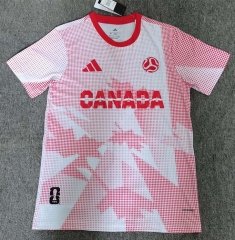 (S-4XL) 25-26 Special Version Canada Pink&White Thailand Soccer Jersey AAA-7209