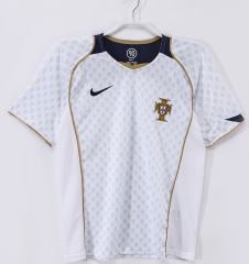 Retro Version 2004 Portugal Away White Thailand Soccer Jersey AAA-C1046