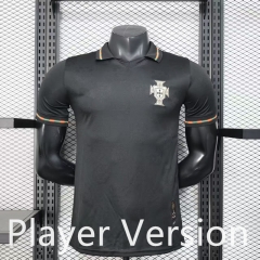 Player Version 26-27 Portugal Away Black Thailand Soccer Jersey AAA-888