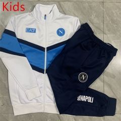 25-26 Napoli White Kids/Youth Soccer Jacket Uniform-815