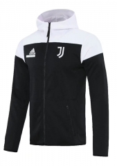 25-26 Juventus FC Black Thailand Soccer Jacke With Hat-LH