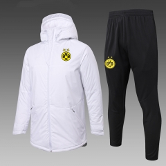 2025-2026 Borussia Dortmund White Thailand Soccer Cotton Coat Uniform With Hat-815