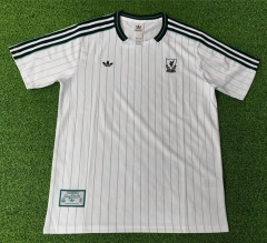 (S-4XL) 25-26 Retro Version Liverpool White Thailand Soccer Jersey AAA-9926