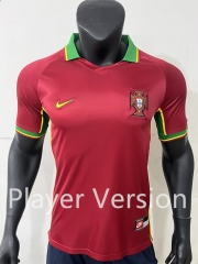 Retro Player Version 1998 Portugal Home Red Thailand Soccer Jersey AAA-1959