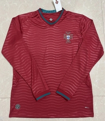 26-27 Portugal Home Red LS Thailand Soccer Jersey AAA