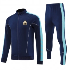 2025-2026 Olympique Marseille Royal Blue Thailand Soccer Jacket Uniform-4627