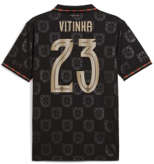 25-26 Special Version Portugal Black (Vitinha #23) Thailand Soccer Jersey AAA-4506