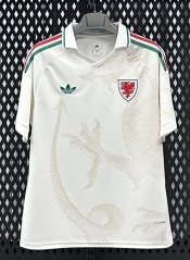 (S-4XL) 26-27 Wales Away Beige Thailand Soccer Jersey AAA-2483
