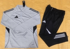 25-26 Adidas Grey Thailand Soccer Tracksuit-GDP
