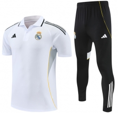 25-26 Real Madrid White Thailand Polo Uniform-4627