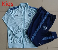 2025-26 Manchester City Light Blue Kids/Youth Soccer Jacket Uniform -815