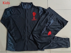 25-26 AC Milan Ink Jet Black Kids/Youth Soccer Jacket Uniform-815