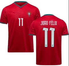 (S-4XL) 2026 World Cup Portugal Home Red (João Félix #11) Thailand Soccer Jersey AAA