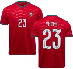 (S-4XL) 2026 World Cup Portugal Home Red (VITINHA #23) Thailand Soccer Jersey AAA