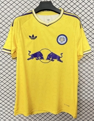(S-4XL) 26-27 Leeds United Away Yellow Thailand Soccer Jersey AAA-2044