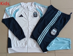 26-27 Argentina White Kids/Youth Soccer Jacket Uniform-815