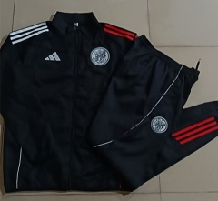 25-26 Ajax Black Thailand Soccer Trench Coats Uniform-815