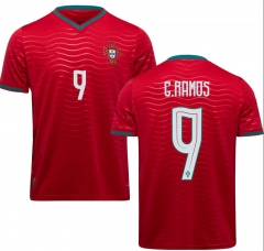 (S-4XL) 2026 World Cup Portugal Home Red (G.RAMOS #9) Thailand Soccer Jersey AAA