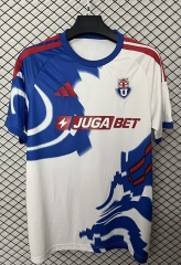 (S-4XL) 26-27 Universidad de Chile Away White&Blue Thailand Soccer Jersey AAA-2044