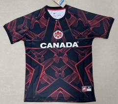 (S-4XL) 2026 World Cup Canada Goalkeeper Red&Black Thailand Soccer Jersey AAA-4728