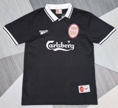 Retro version 96-97 Liverpool 2nd Away Black Thailand Soccer Jersey AAA-3841