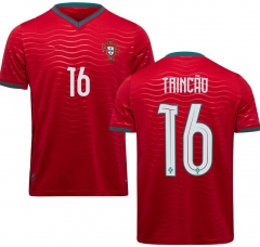 (S-4XL) 2026 World Cup Portugal Home Red (Trincão #16) Thailand Soccer Jersey AAA