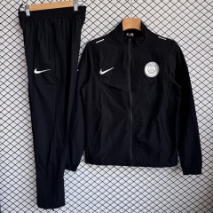 25-26 Paris SG Black Thailand Soccer Coat Uniform-2315