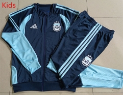 26-27 Argentina Royal Blue Kids/Youth Soccer Jacket Uniform-815