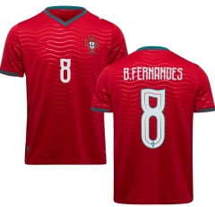 (S-4XL) 2026 World Cup Portugal Home Red (B.FERNANDES #8) Thailand Soccer Jersey AAA