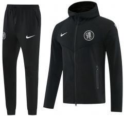 25-26 Chelsea Black Thailand Soccer Jacket Unifrom With Hat-LH