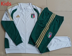 26-27 Italy White Kids/Youth Soccer Jacket Uniform-815
